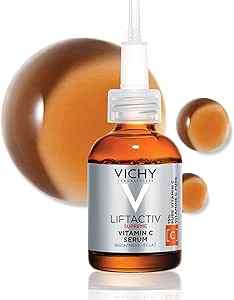 Vichy Liftactiv Vitamin C Serum Bottle Showcasing A Powerful Anti-Aging And Brightening Skincare Formula.