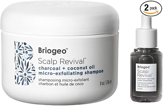 Briogeo Scalp Revival Charcoal + Coconut Oil Micro-Exfoliating Shampoo, Exfoliating And Detoxifying The Scalp For A Healthier, Soothed, And Refreshed Feel.