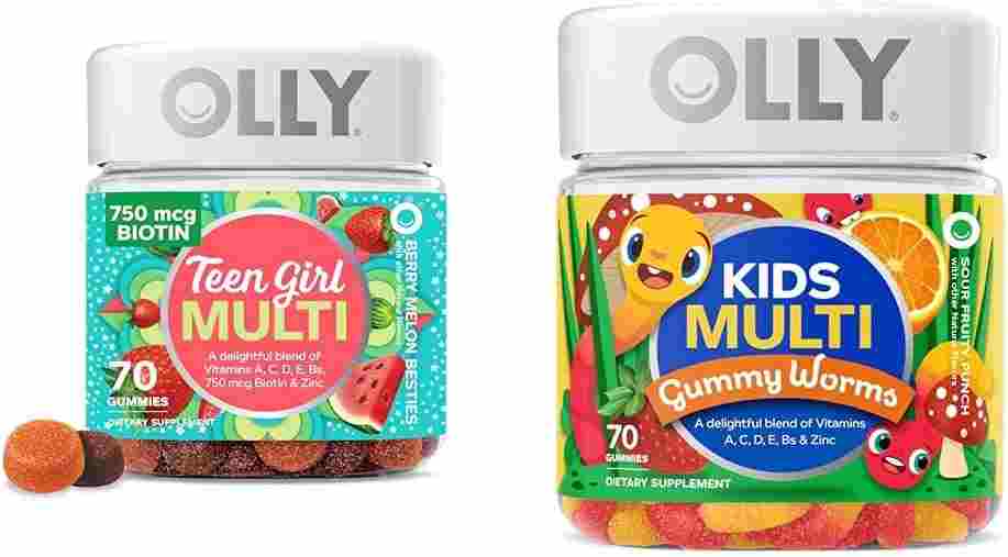 &Quot;Olly Teen Girl Multi Gummy Vitamins In A Colorful Bottle, Designed For Teenage Girls' Health With Essential Nutrients.