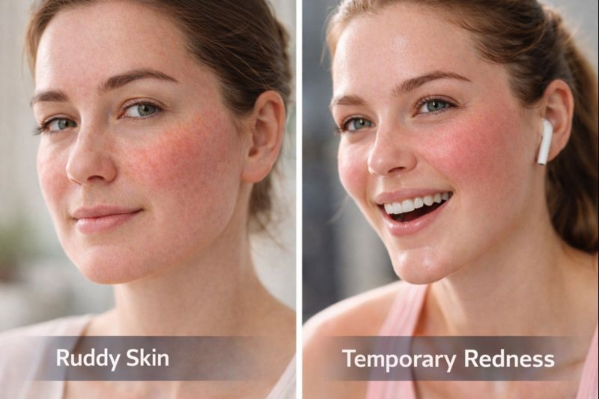 Ruddy Skin vs Temporary Redness