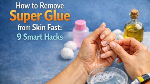 how to remove super glue from skin