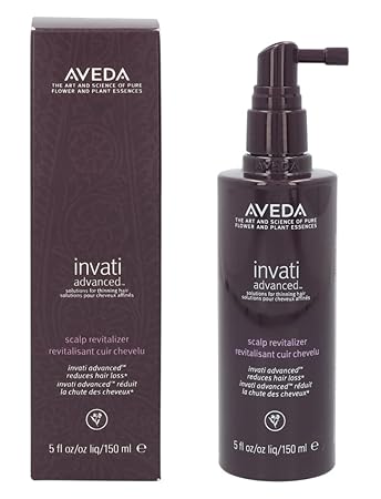 Bottle of Aveda Scalp Revitalizer, a leave-in treatment promoting a healthier scalp and thicker-looking hair.