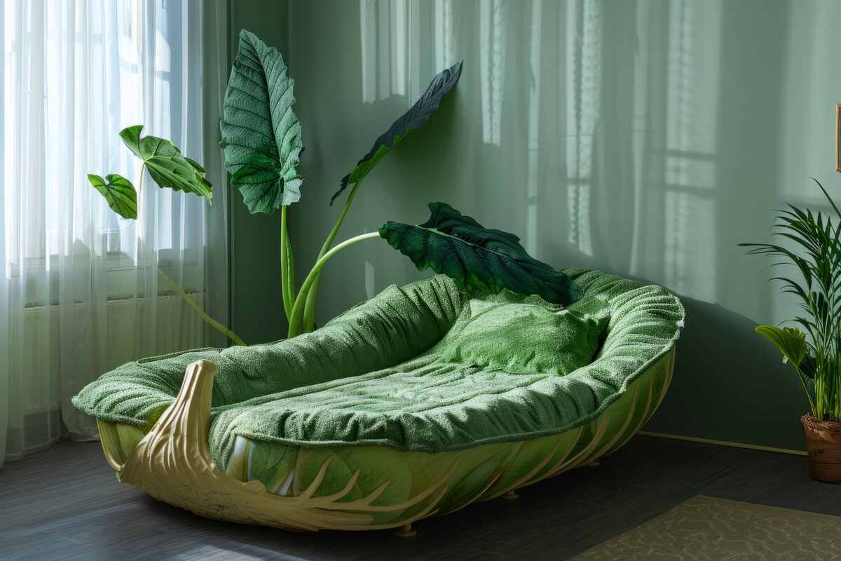 Gray and Green Living Room