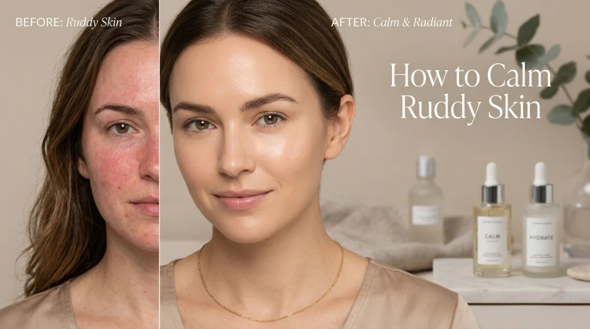 Before After How To Calm Ruddy Skin Calm